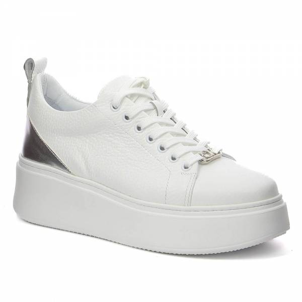 

Białe skórzane sneakersy damskie CARINII B9119-I81-080-000-F69