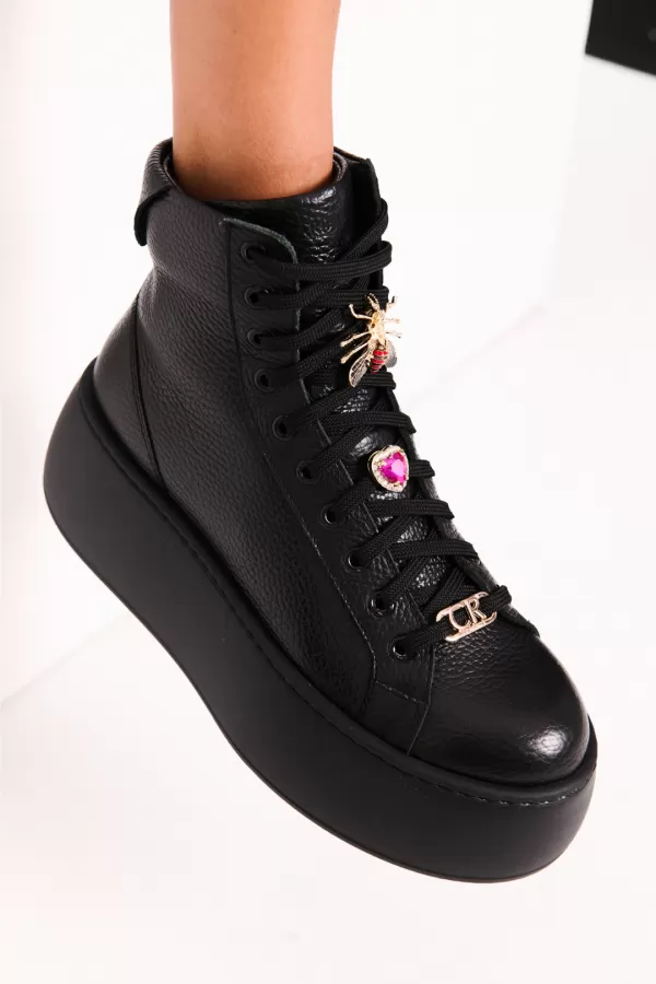 Zobacz Czarne wysokie sneakersy CARINII--B9180-J23-000-000-G23