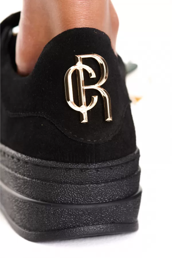 Zobacz Czarne sneakersy zamszowe CARINII--B10465-H20-000-000-G74