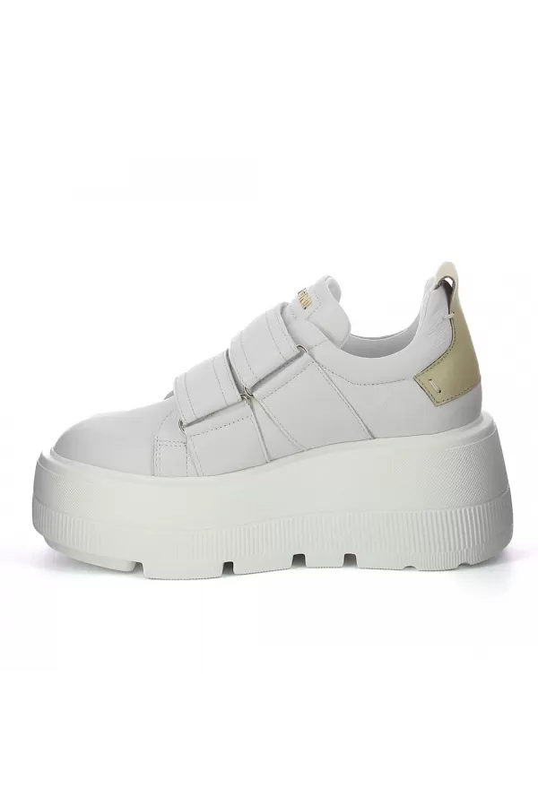 Zobacz Białe sneakersy na platformie CARINII--B9400-I81-S30-000-G36