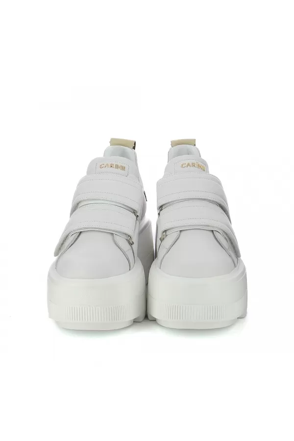 Zobacz Białe sneakersy na platformie CARINII--B9400-I81-S30-000-G36