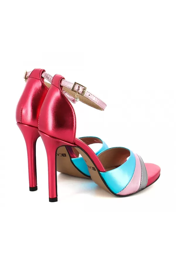 Zobacz Różowe sandały na szpilce CARINII--B8966-S66-S67-S73-000