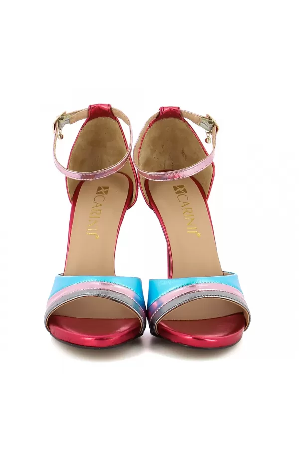 Zobacz Różowe sandały na szpilce CARINII--B8966-S66-S67-S73-000