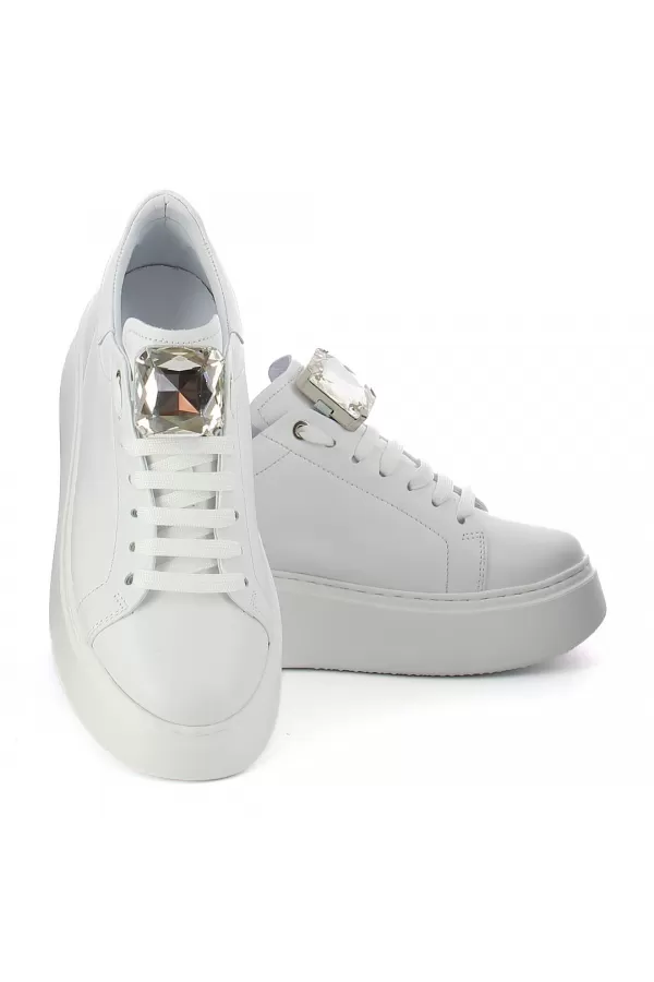Zobacz Białe sneakersy na platformie CARINII--B9836-L46-000-000-F69