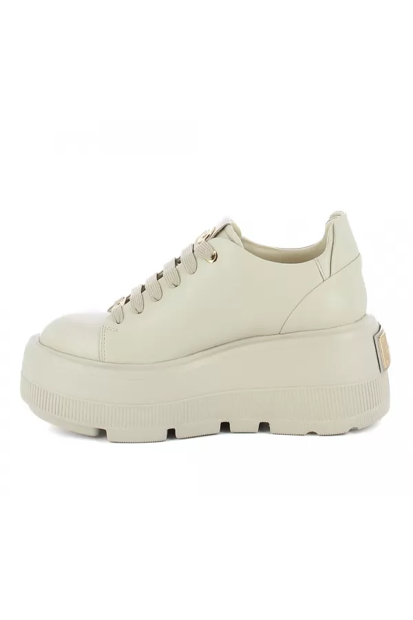 Zobacz Beżowe skórzane sneakersy na platformie CARINII--B10307-T44-000-000-G36