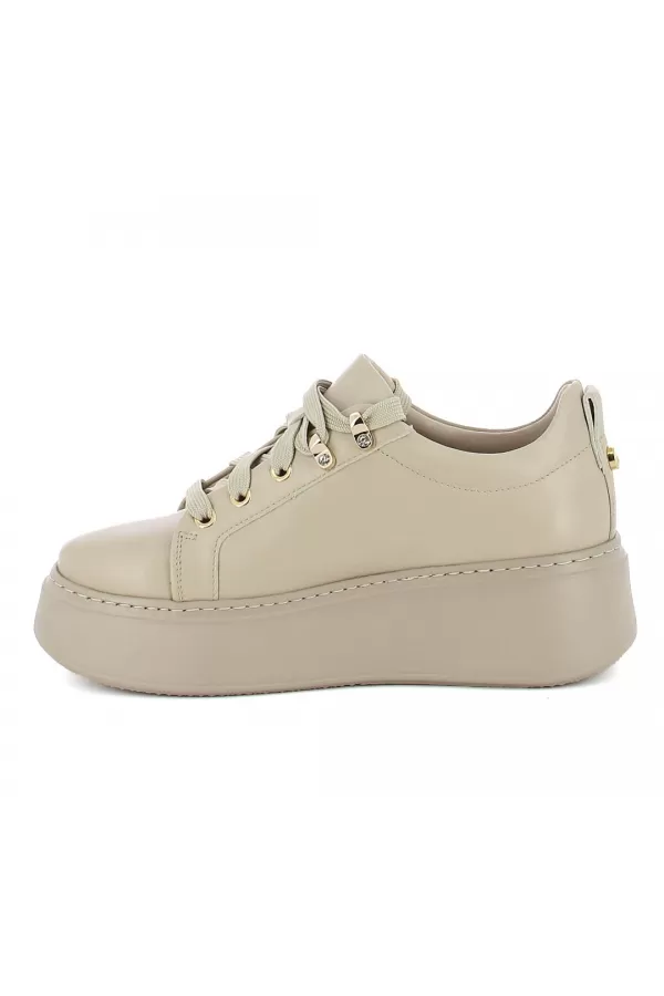 Zobacz Beżowe skórzane sneakersy CARINII--B8939-T43-000-000-F69