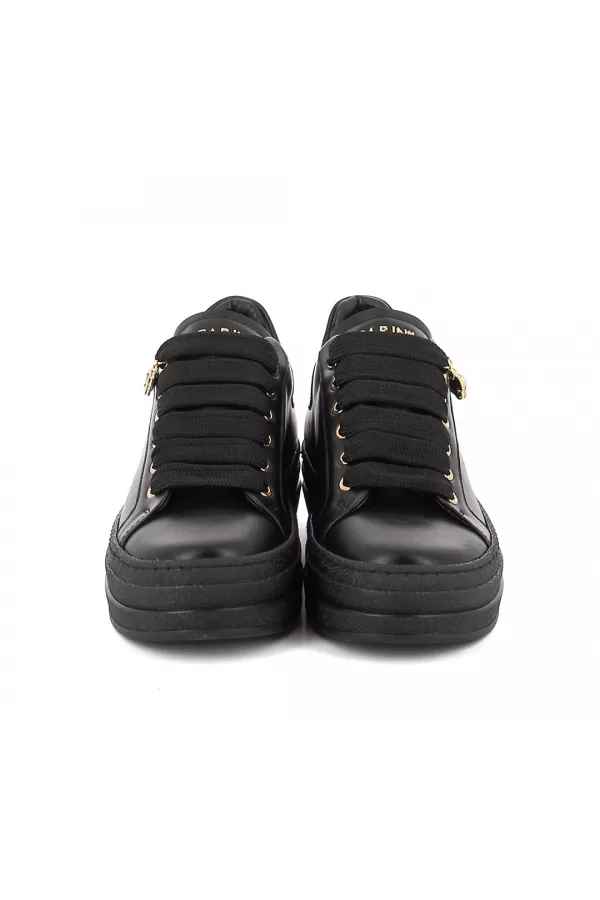 Zobacz Czarne sneakersy skórzane CARINII--B10467-E50-000-000-G74