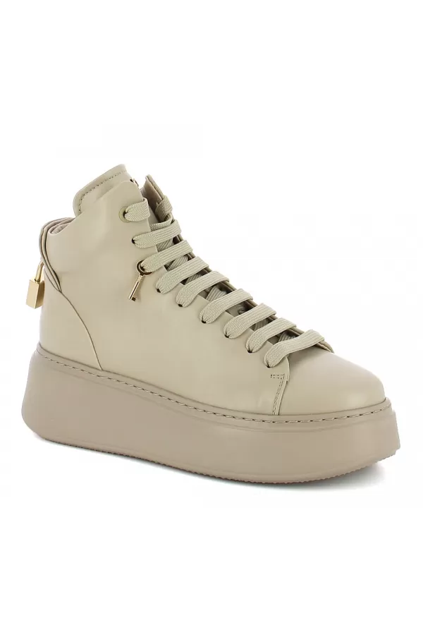 Zobacz Beżowe sneakersy skórzane CARINII--B9544-T43-000-000-F69