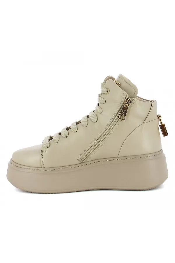 Zobacz Beżowe sneakersy skórzane CARINII--B9544-T43-000-000-F69