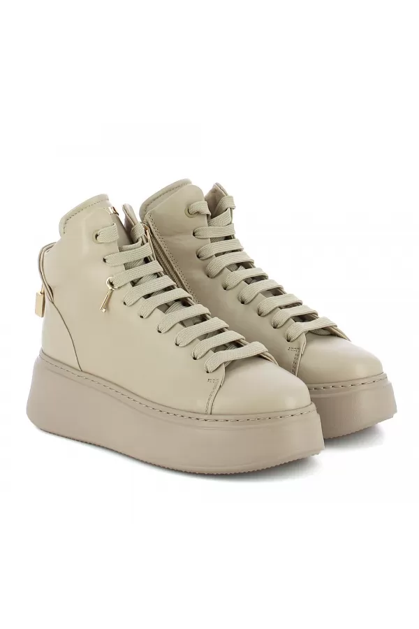 Zobacz Beżowe sneakersy skórzane CARINII--B9544-T43-000-000-F69