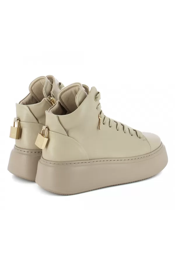 Zobacz Beżowe sneakersy skórzane CARINII--B9544-T43-000-000-F69