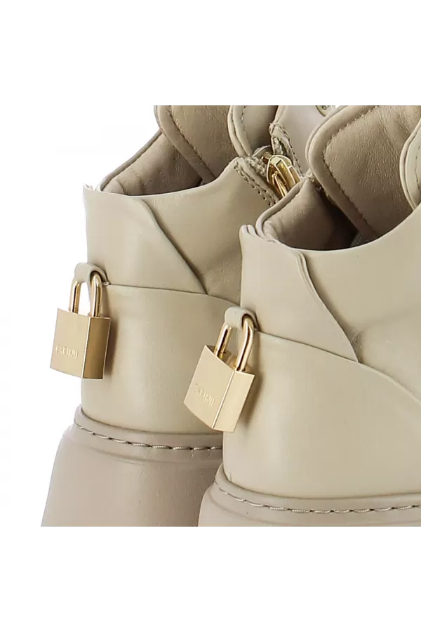 Zobacz Beżowe sneakersy skórzane CARINII--B9544-T43-000-000-F69