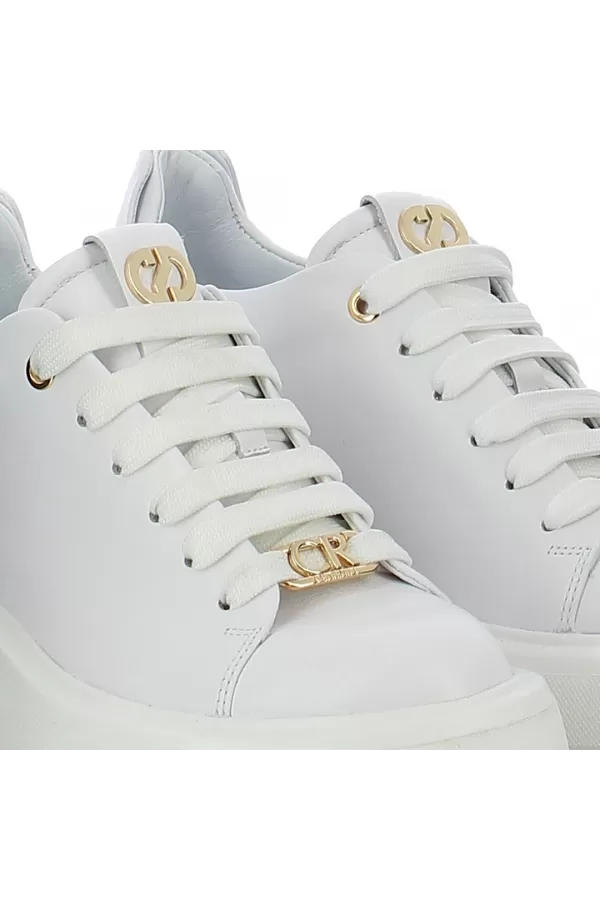 Zobacz Białe skórzane  sneakersy  CARINII--B10307-L46-000-000-G36
