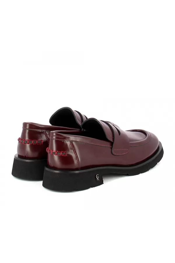 Zobacz Bordowe mokasyny damskie CARINII--B10219-B61-000-000-000