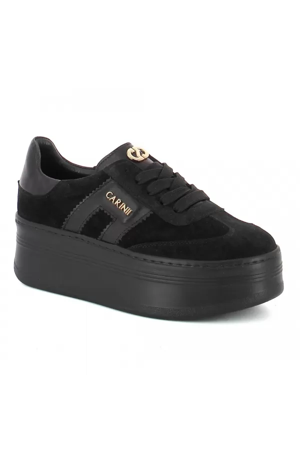 Zobacz Czarne sneakersy zamszowe CARINII--B9992-E50-H20-000-G73