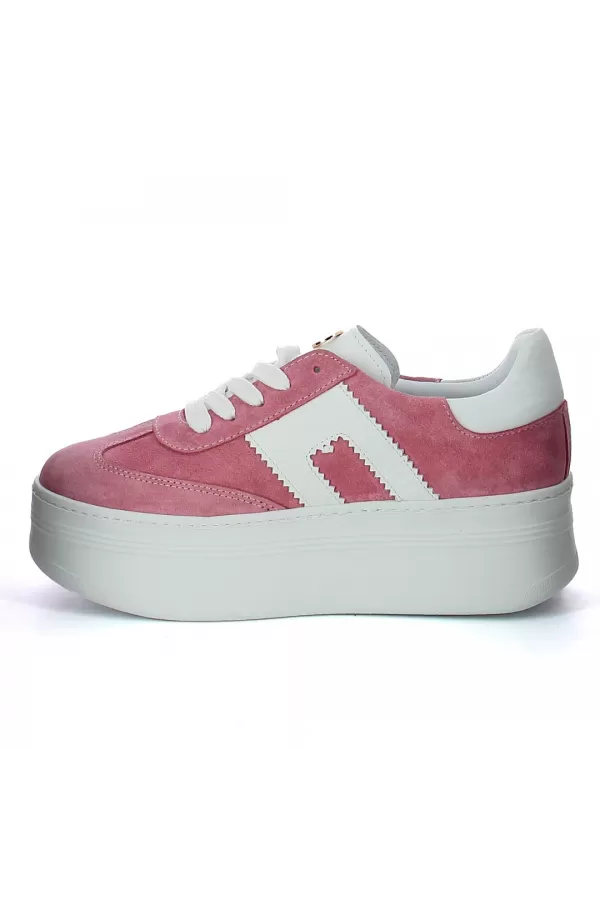 Zobacz Różowe sneakersy zamszowe CARINII--B9992-420-L46-000-G73