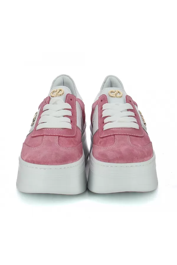 Zobacz Różowe sneakersy zamszowe CARINII--B9992-420-L46-000-G73