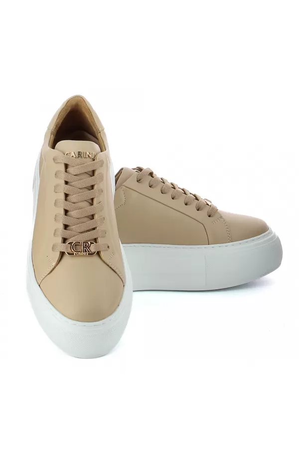 Zobacz Beżowe sneakersy skórzane CARINII--B10329-491-000-000-000