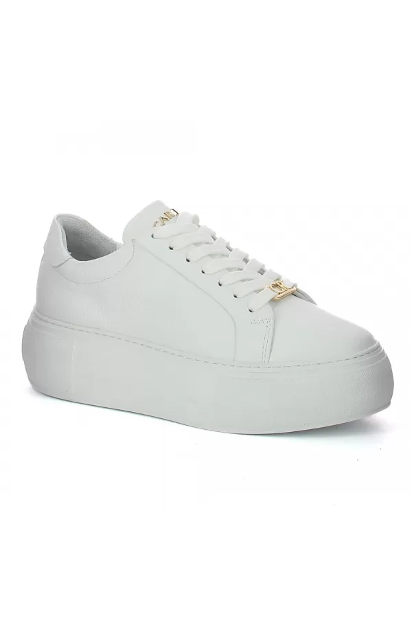 Zobacz Białe sneakersy skórzane CARINII--B10329-L46-000-000-000