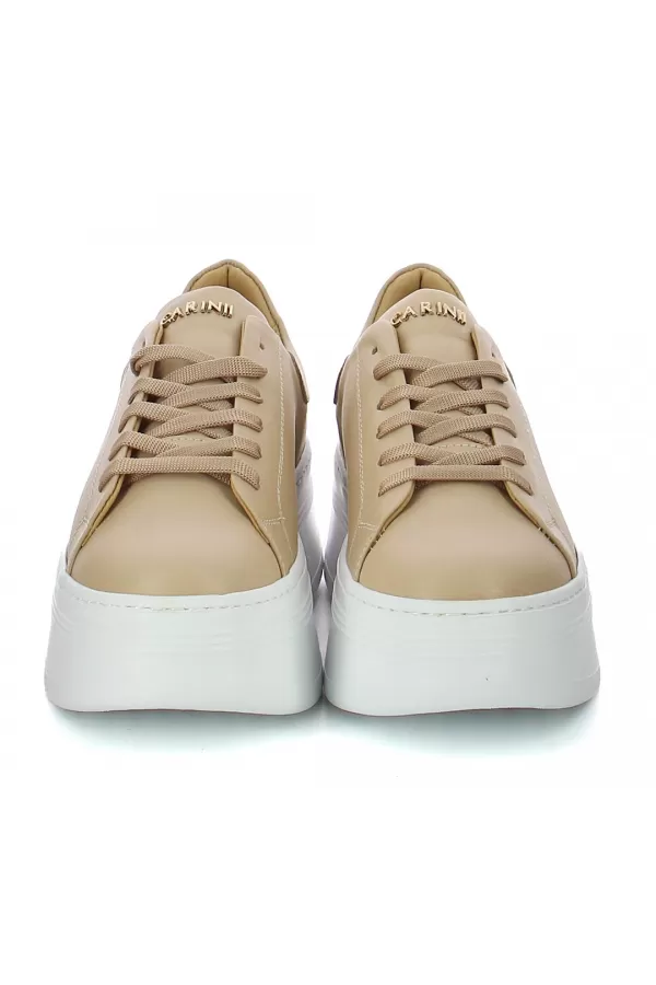 Zobacz Beżowe sneakersy skórzane  CARINII--B10332-491-000-000-000