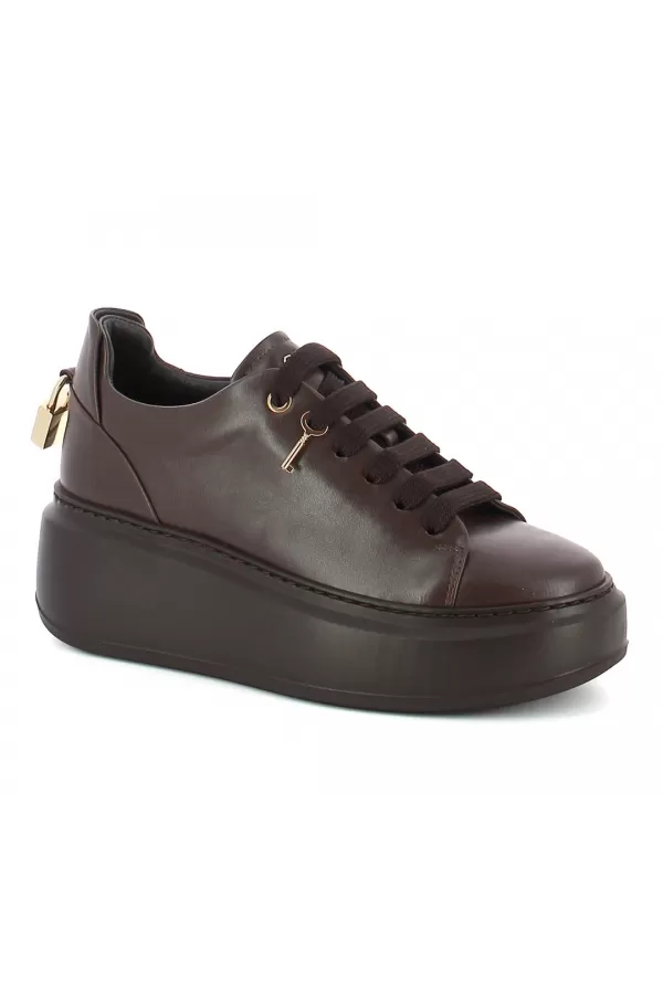 Zobacz Brązowe sneakersy na platformie CARINII--B9580-T82-000-000-F69