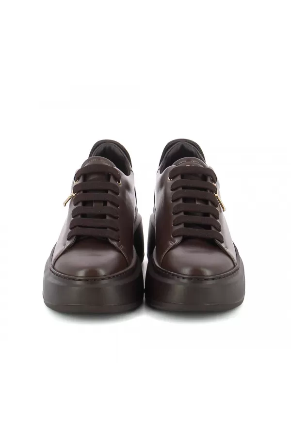 Zobacz Brązowe sneakersy na platformie CARINII--B9580-T82-000-000-F69