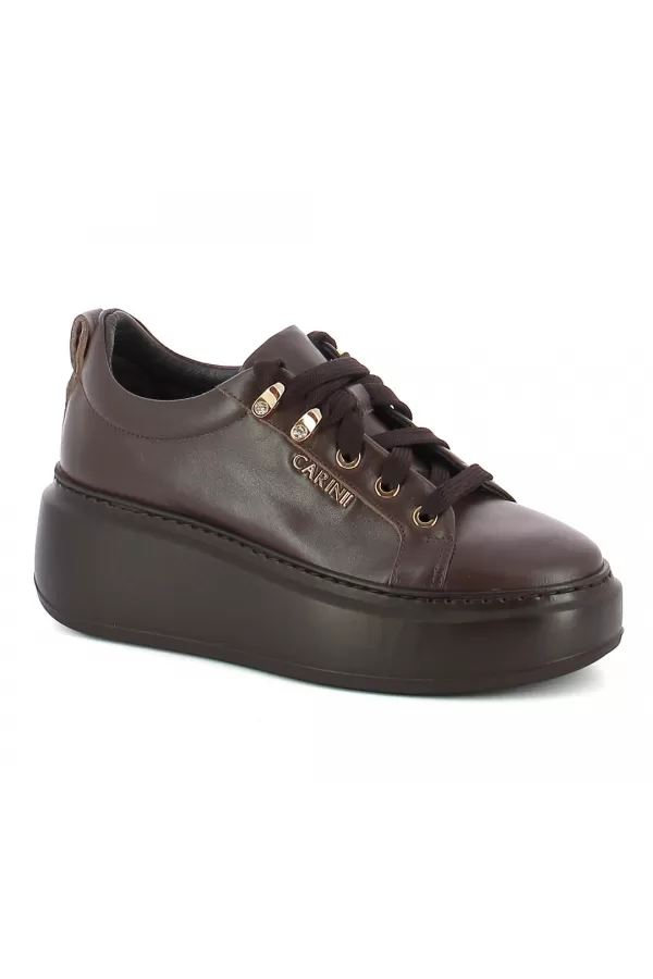 Zobacz Brązowe skórzane sneakersy CARINII--B8939-T82-000-000-F69