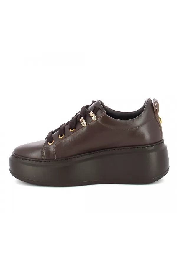 Zobacz Brązowe skórzane sneakersy CARINII--B8939-T82-000-000-F69