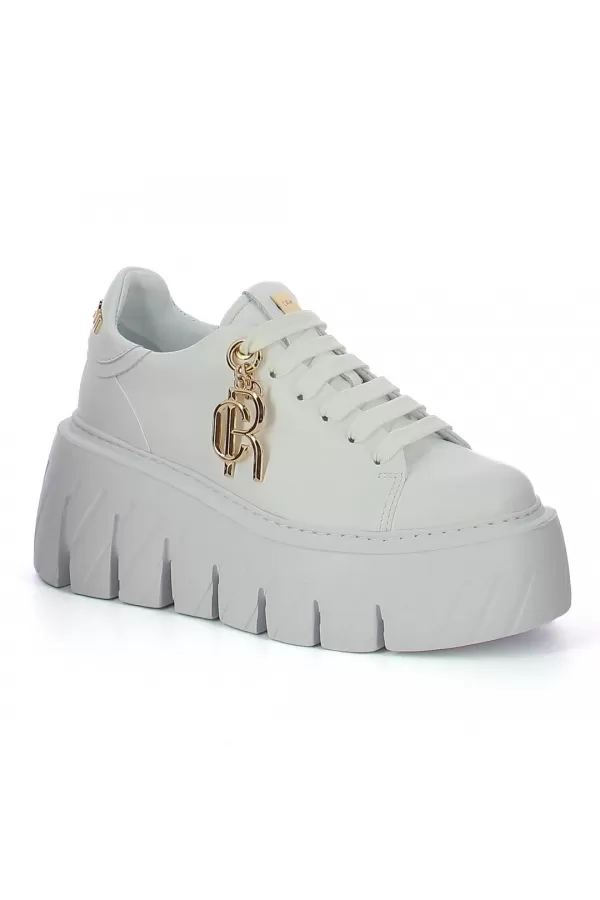 Zobacz Białe sneakersy na platformie CARINII--B10462-L46-000-000-G75