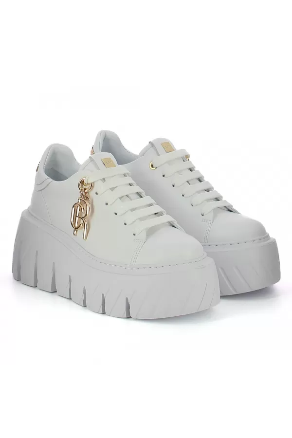 Zobacz Białe sneakersy na platformie CARINII--B10462-L46-000-000-G75