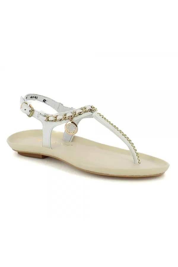 Zobacz Białe sandały w stylu japonek CARINII--B5457-L46-000-000-D83