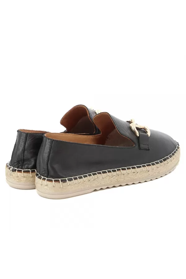 Zobacz Czarne skórzane espadryle damskie CARINII--B6383-353-000-000-000