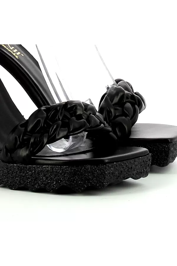 Zobacz Czarne sandały na słupku CARINII--B8093CZ-E50-000-000-000