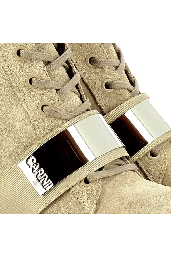 Zobacz Beżowe sneakersy na koturnie CARINII--B8176-O17-000-000-B88