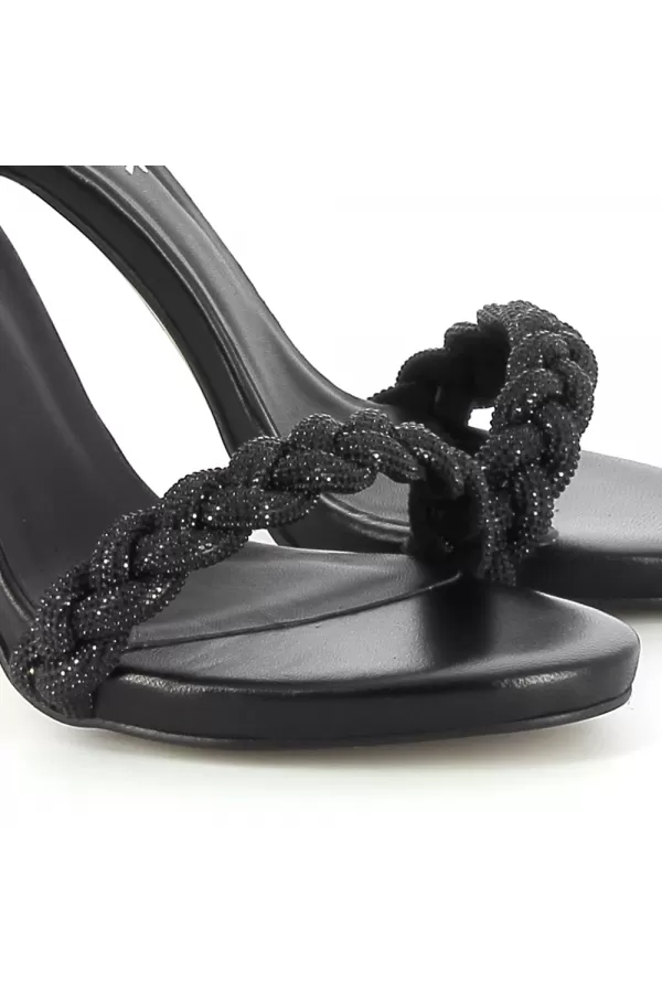 Zobacz Czarne skórzane sandały CARINII--B8837-E50-000-000-B32