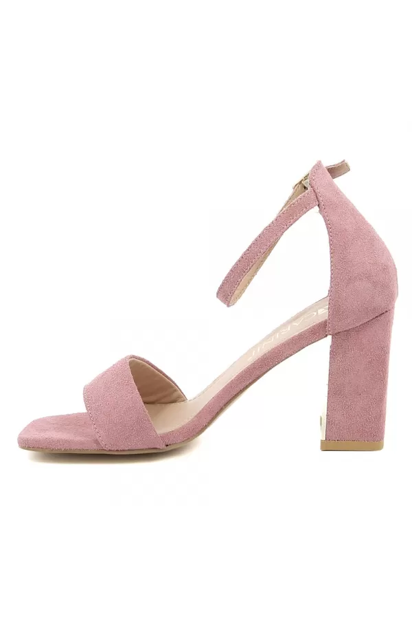 Zobacz Różowe sandały zamszowe CARINII--B8840-420-000-000-F78