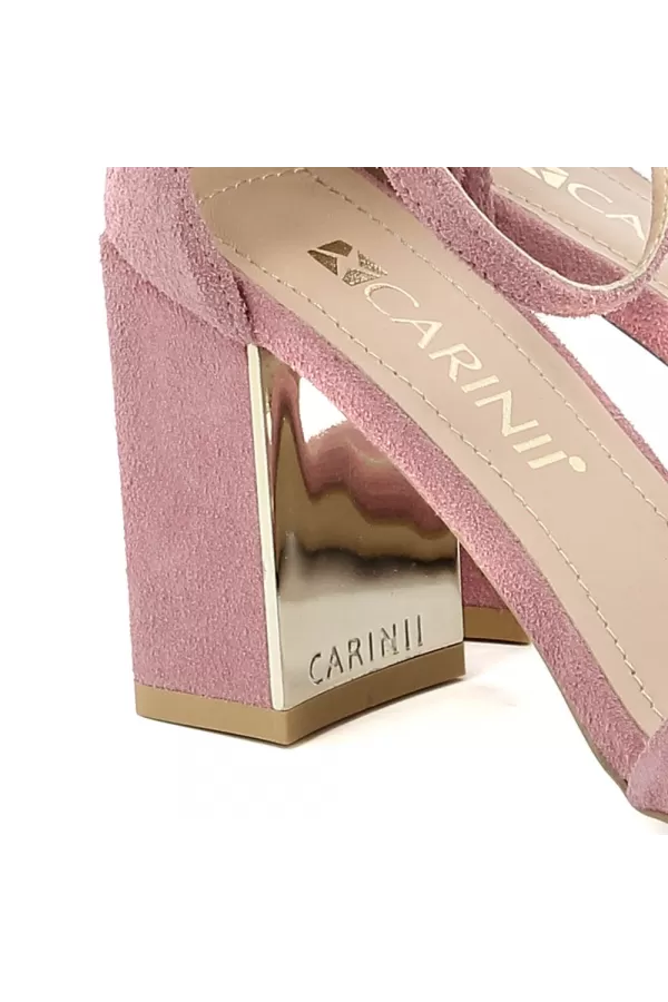Zobacz Różowe sandały zamszowe CARINII--B8840-420-000-000-F78