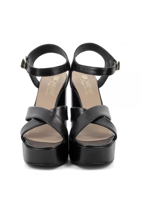 Zobacz Czarne sandały damskie CARINII--B8918-E50-000-000-F73