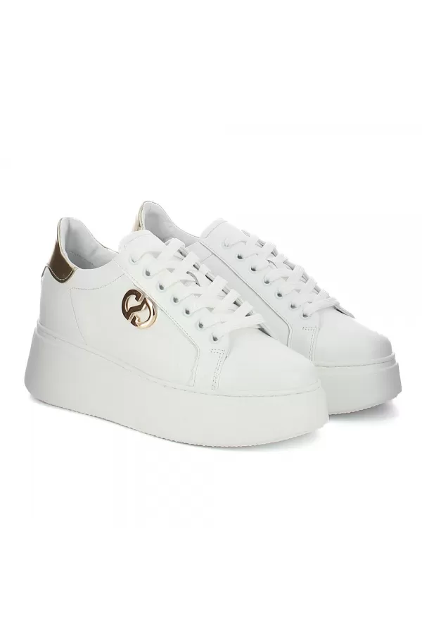 Zobacz Białe sneakersy na platformie CARINII--B8937NO-I81-B15-000-F69