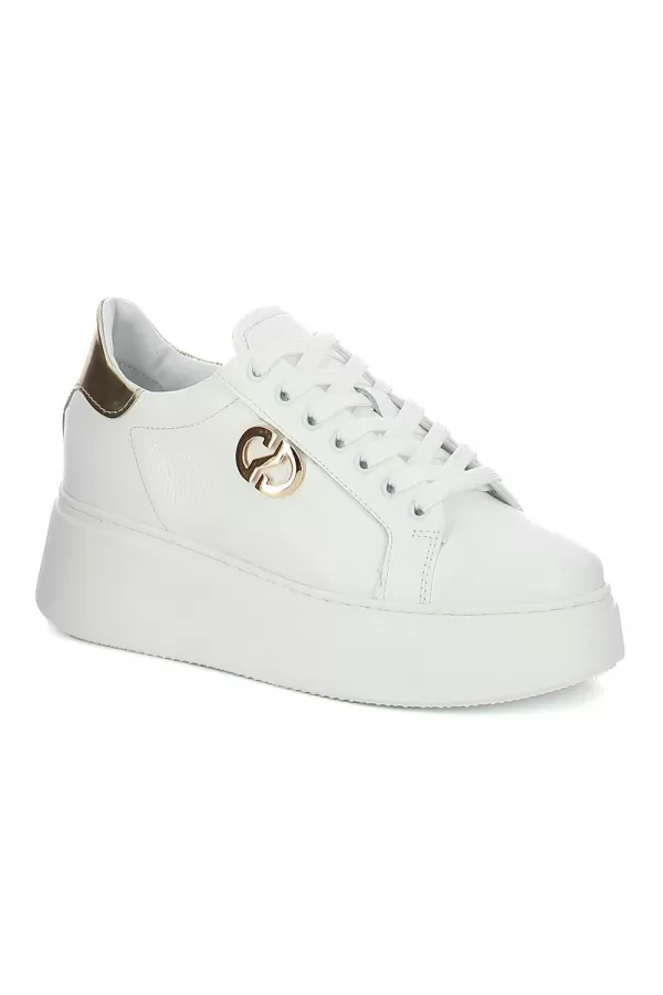 Zobacz Białe sneakersy na platformie CARINII--B8937NO-I81-B15-000-F69