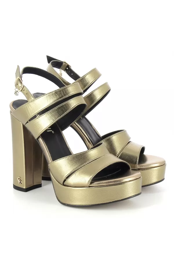 Zobacz Złote sandały na słupku CARINII--B8961-S74-000-000-000