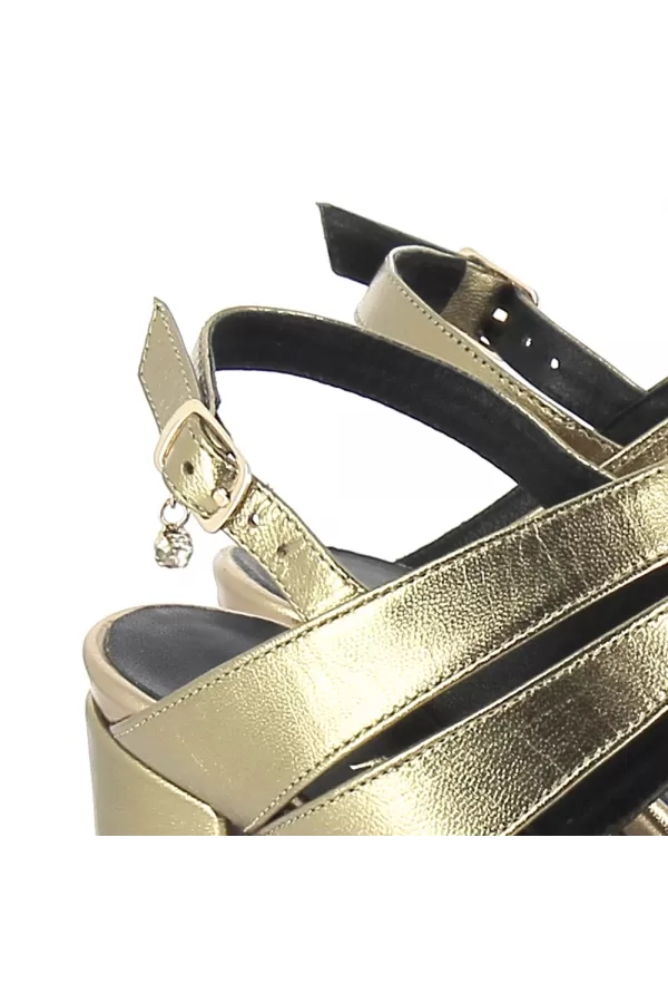 Zobacz Złote sandały na słupku CARINII--B8961-S74-000-000-000