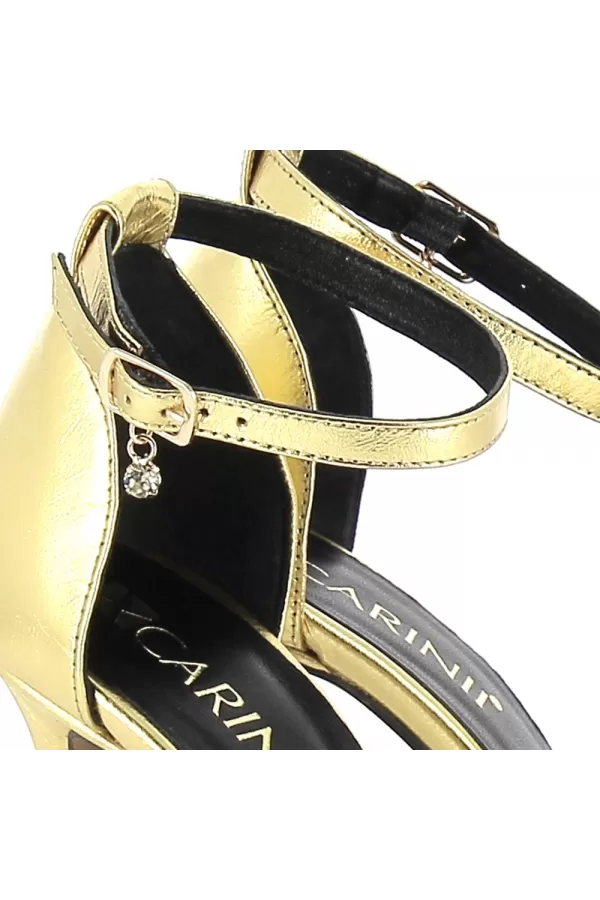 Zobacz Złote sandały na szpilce CARINII--B9015-S99-000-000-000