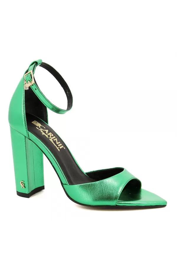 Zobacz Zielone sandały na słupku CARINII--B9031-S68-000-000-000