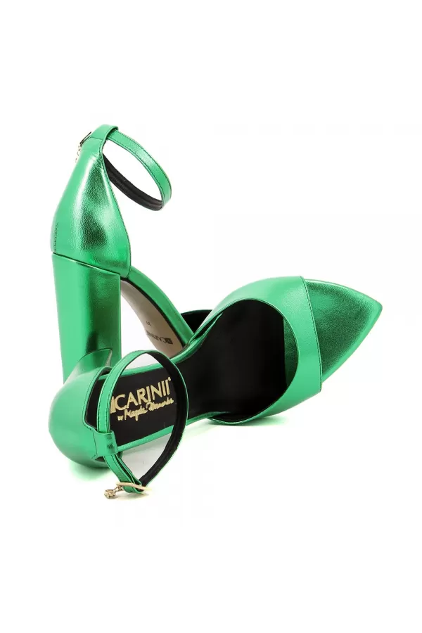 Zobacz Zielone sandały na słupku CARINII--B9031-S68-000-000-000