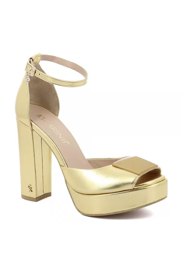 Zobacz Złote sandały na słupku CARINII--B9039-180-000-000-F86