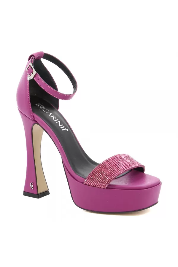Zobacz Różowe skórzane sandały  CARINII--B9054-S38-000-000-F95