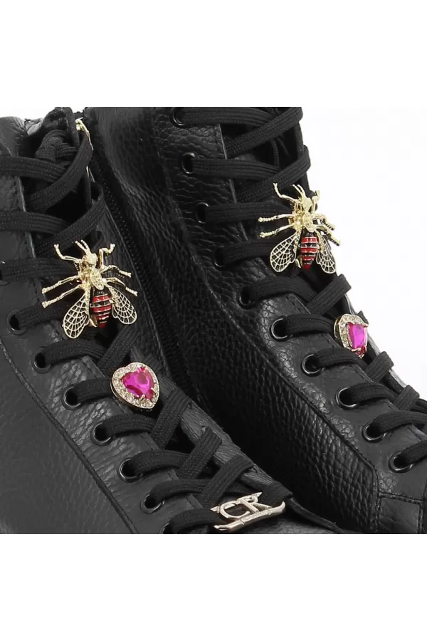 Zobacz Czarne wysokie sneakersy CARINII--B9180-J23-000-000-G23