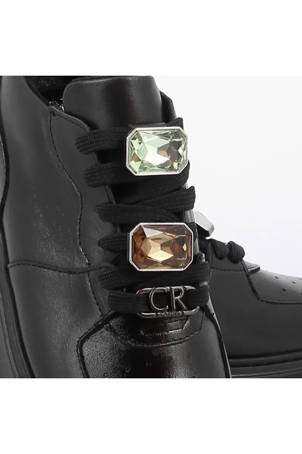 Zobacz Czarne sneakersy na platformie CARINII--B9252-E50-000-000-F69
