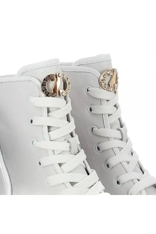Zobacz Białe sneakersy wysokie CARINII--B9373-L46-I81-000-G36